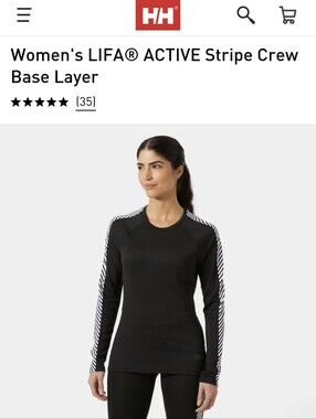 Helly Hansen LIFA ACTIVE Stripe Crew Base Layer